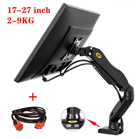 NB F80 Monitor Desk Mount Stand 17-27" 2-9kg Computer Monitor Holder Arm Gas Spring Full Motion TV Monitor Mount PC Desk Holder