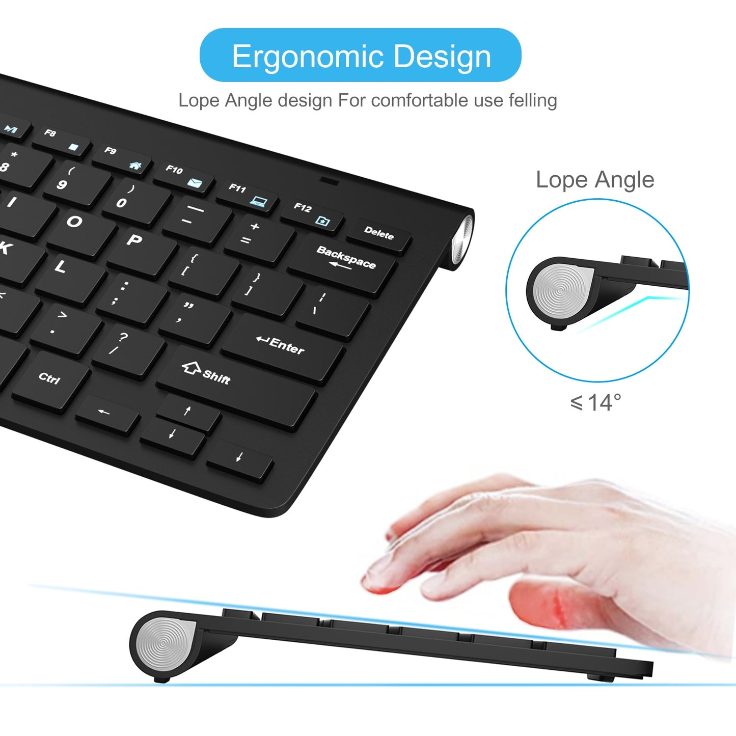 Wireless Keyboard and Mouse 2.4G USB Mini keyboard Mouse Combos Noiseless Ergonomic Keyboard with mouse set For PC Laptop TV