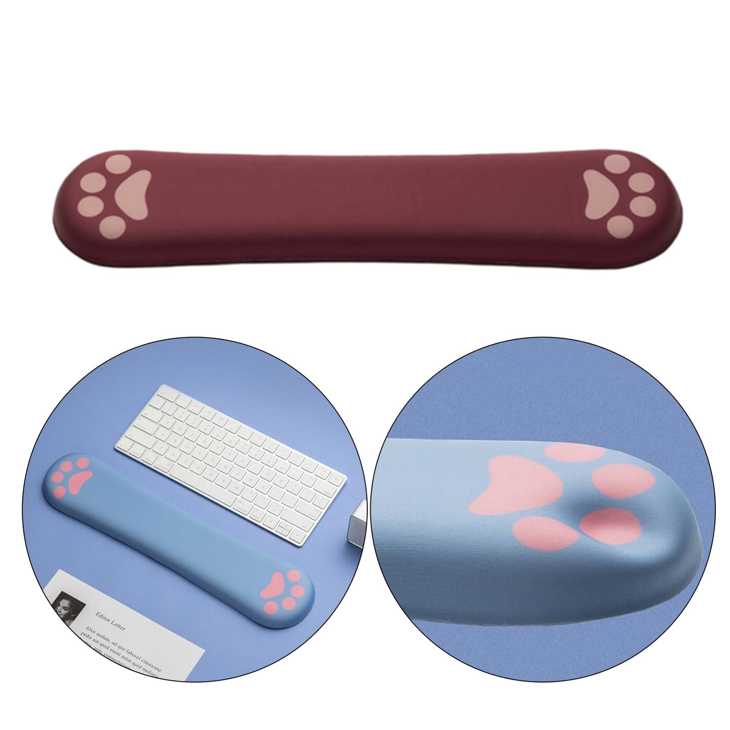 Memory Foam Nonslip  Keyboard Pad Wrist Support for Office Comfortable & Lightweight for Easy Typing Relieve Wrist Pain