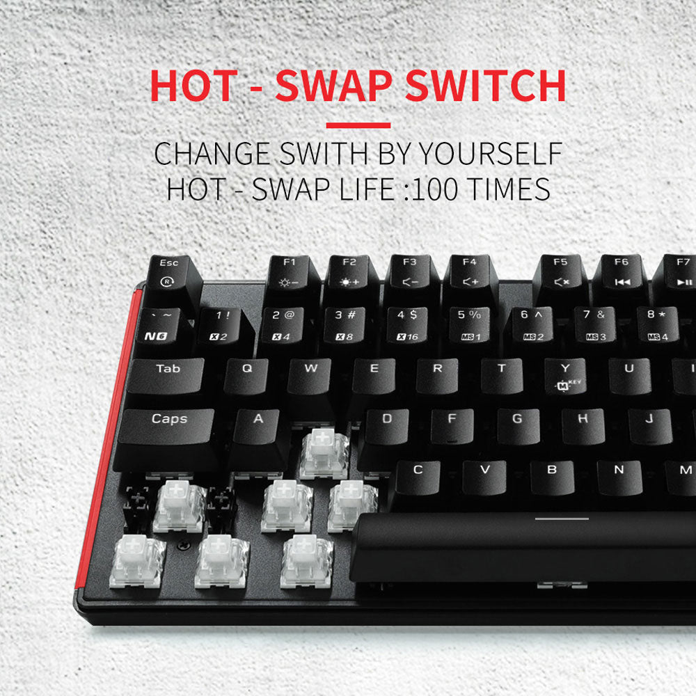 HEXGEARS GK705 104 Keys Waterproof Kailh BOX Switch Mechanical Keyboard Hot Swap LOL Mechanical Gaming Keyboard