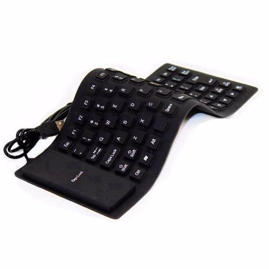 1 Pc/Pack Portable Soft Flexible Silicone  Waterproof 85-Key English Keyboard for Game & Office & Computer & Home