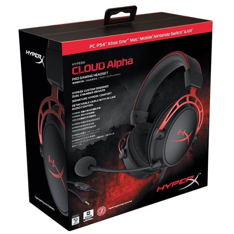 Kingston HyperX Cloud Alpha Limited Edition E-sports headset  With a microphone Gaming Headset For PC PS4 Xbox Mobile