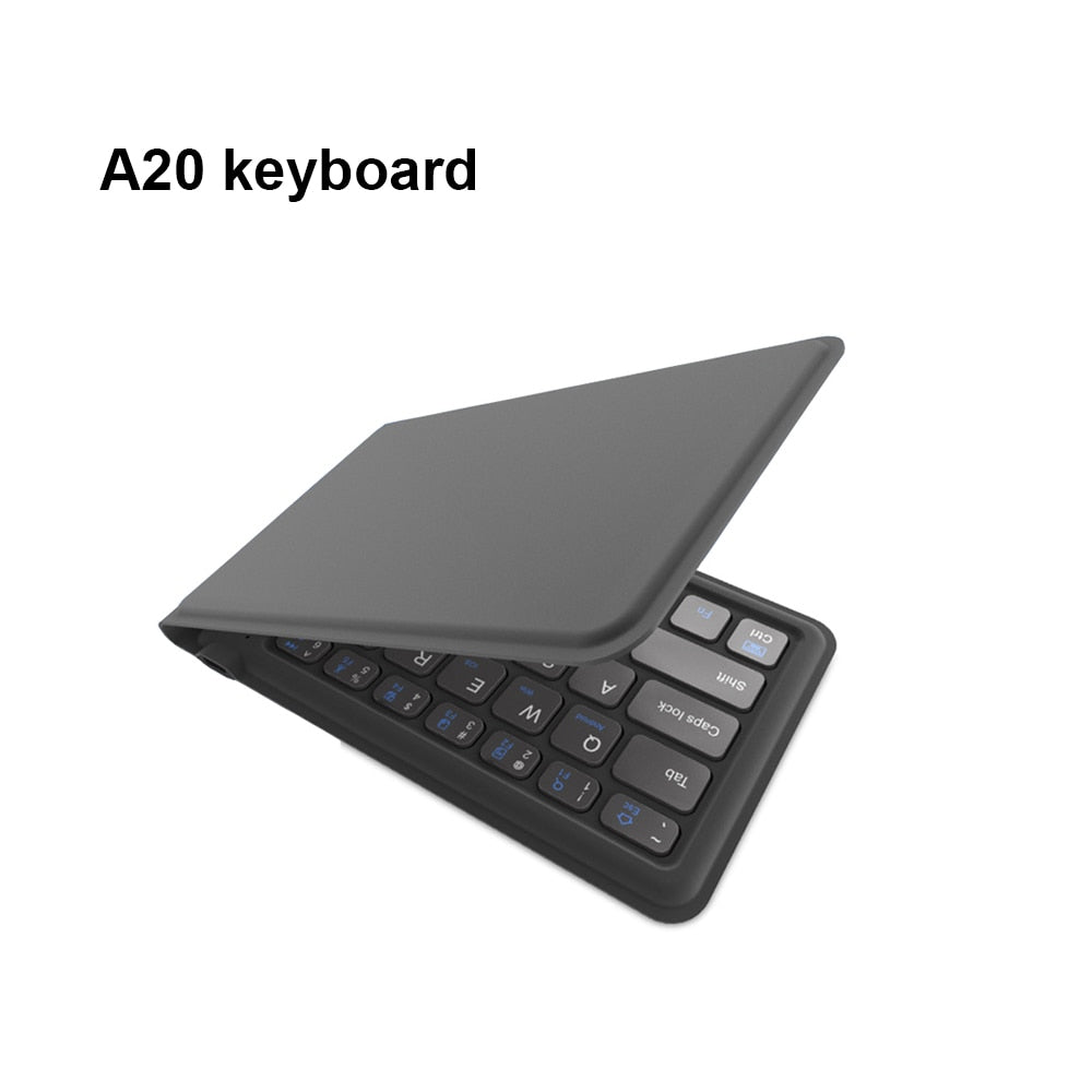AVATTO A20 Portable Leather Folding Mini Bluetooth Keyboard Foldable Wireless Keypad for iphone,android phone,Tablet,ipad,PC