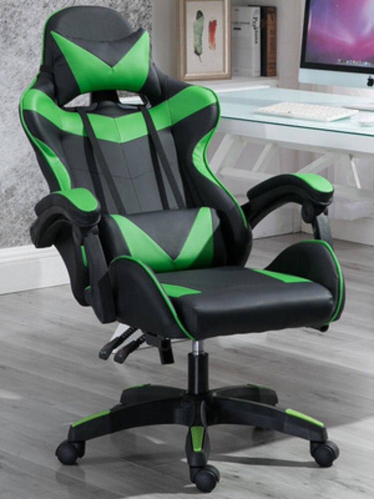 Ergonomic Footrest Computer Chair Modern Wheels Study Recliner Gaming Chair Armchair Leather Bedroom Cadeira House Supply OE50OC