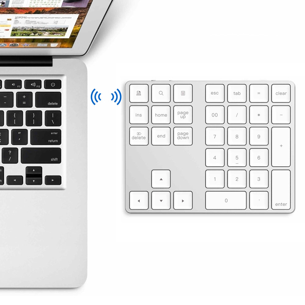 Bluetooth Wireless Mini Numeric Keypad 34 Keys Numpad Digital Keyboard Accounting For Ipad Ios PC Tablet Laptop Number Pad Rechargeable