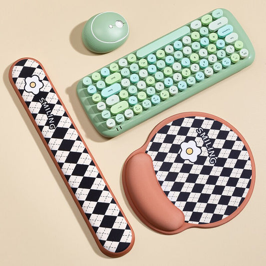 Anti-skid Mouse Pad Wrist Rest Keyboard Support Set Comfortable Soft Memory Foam Computer PC Laptop Desktop Mice Mats Ergonomic