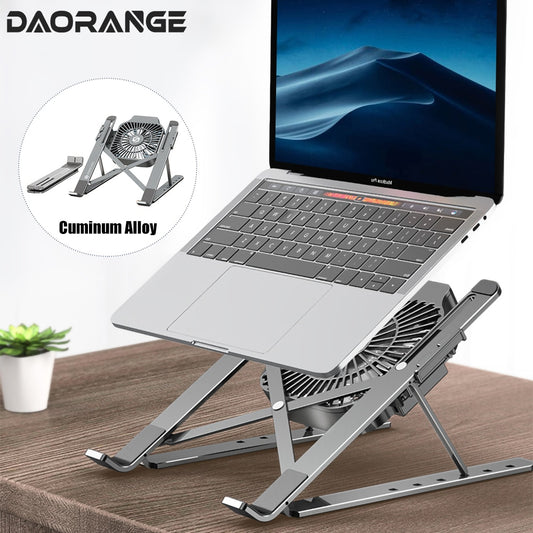 Foldable Laptop Stand With Cooling Fan Portable Heat Dissipation Cooler For MacBook Air Pro Desktop Stand Notebook Dell Holder