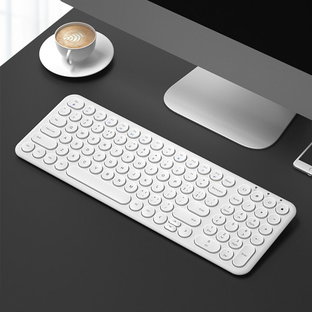 2.4G Wireless Silent Gaming Keyboard And Mouse Round keycap Keyboard Gaming Mouse For Macbook PC Gamer Computer Laptop Keyboard