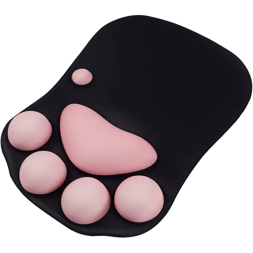 Cute 3D Cat Paw Mouse Pad Soft Silicone Nonslip Mouse Mat For Office & Home Computer & Mac Laptop Gaming Desk Decor Mousepad