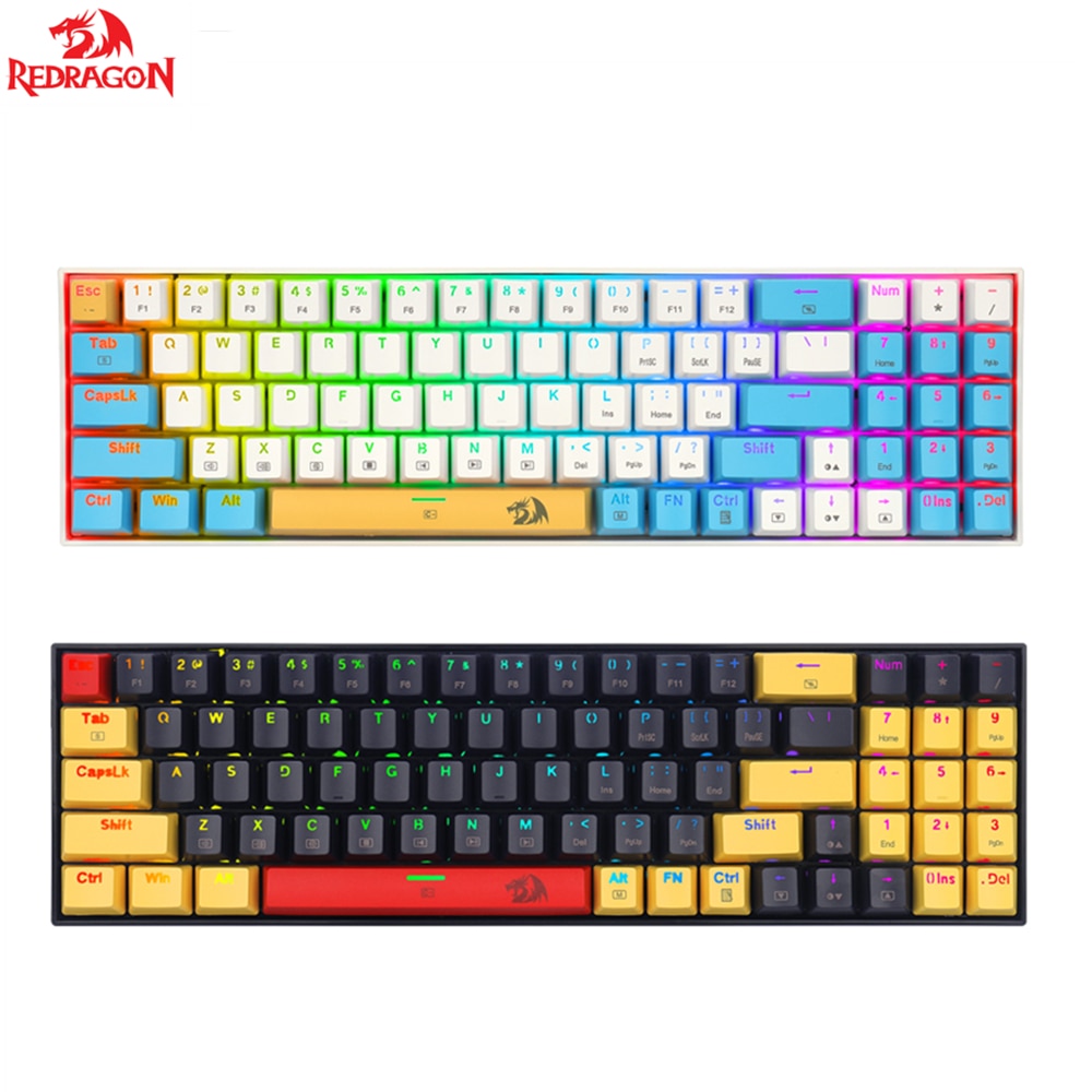 Redragon k688 Gaming Mechanical Keyboard RGB Backlit 78 Keys Swith Anti-Dust Proof Switches Hot Swappable Ergonomic for PC Gamer