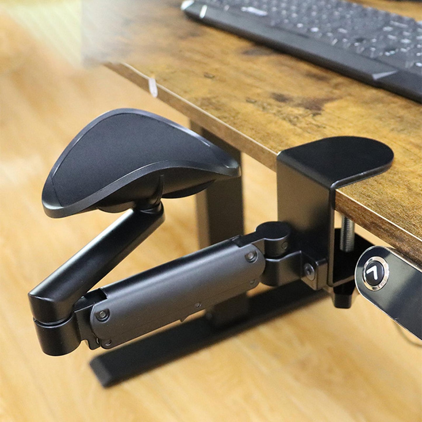 Portable Arm Rest Support for Desk Ergonomic Adjustable Computer Armrest Bracket for Desk Chair Mount Keyboard Tray Arm Rest