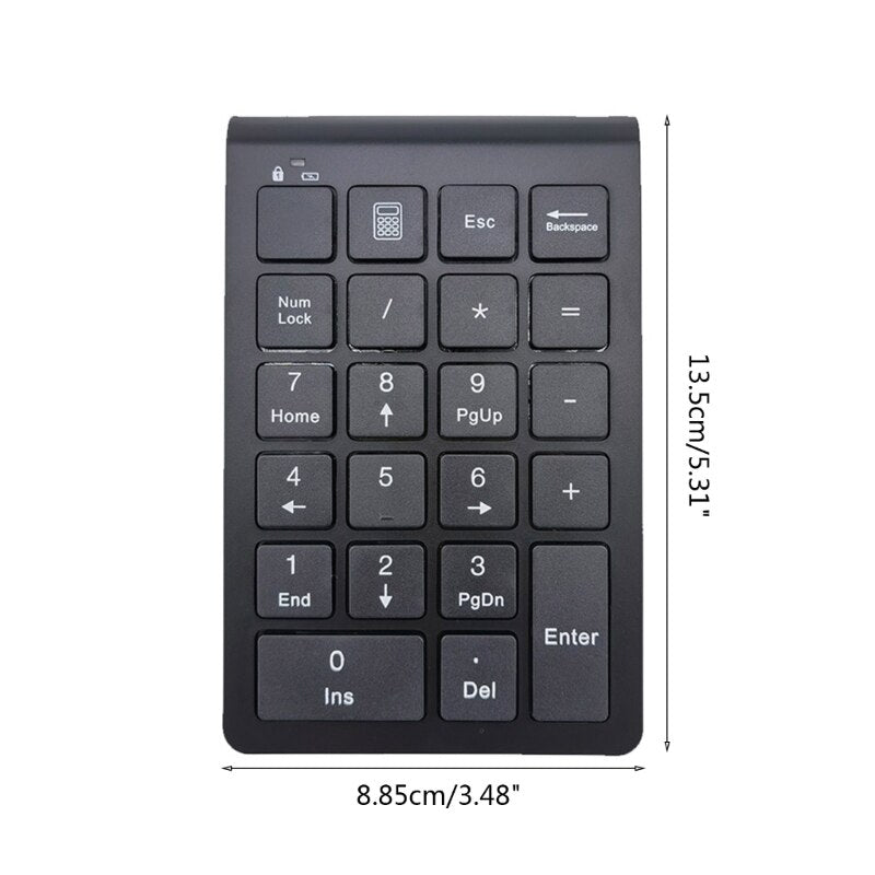 Wireless Bluetooth-compatible Number Pad Rechargeable 22 Keys Numeric Keypad Portable Slim Numpad For Date Entry Laptop Dropship