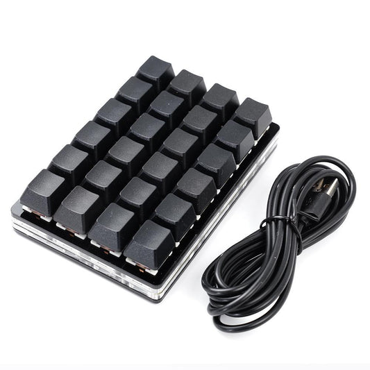 Mini USB Custom Mechanical Keyboard 9/16/24 Keys Gaming Keyboard Sayo Device Shortcut Programmable Keypad Keys Macro Black