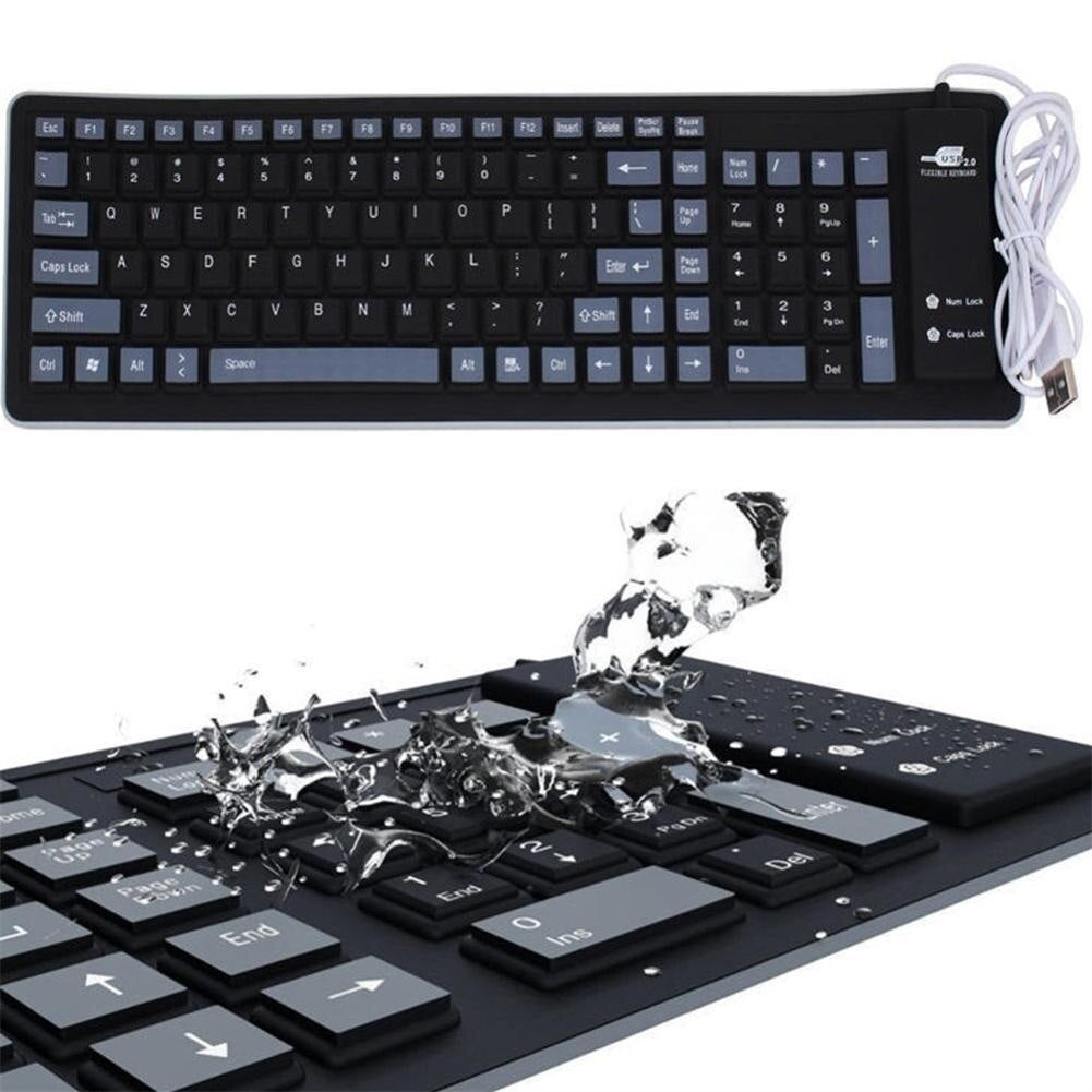 Foldable Silicone Wireless Keyboard 2.4G Usb Flexible Waterproof Slim Keyboard Universal Silent Roll Up Keypad For PC Laptop