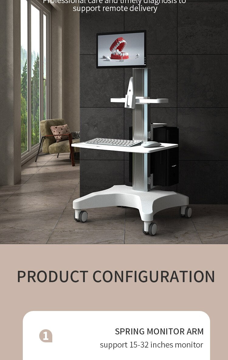 Mobile Bracket of Oral Scanner Display Ground Medical Trolley Dental Clinic Stomatological Hospital  Beauty Salon Trolley