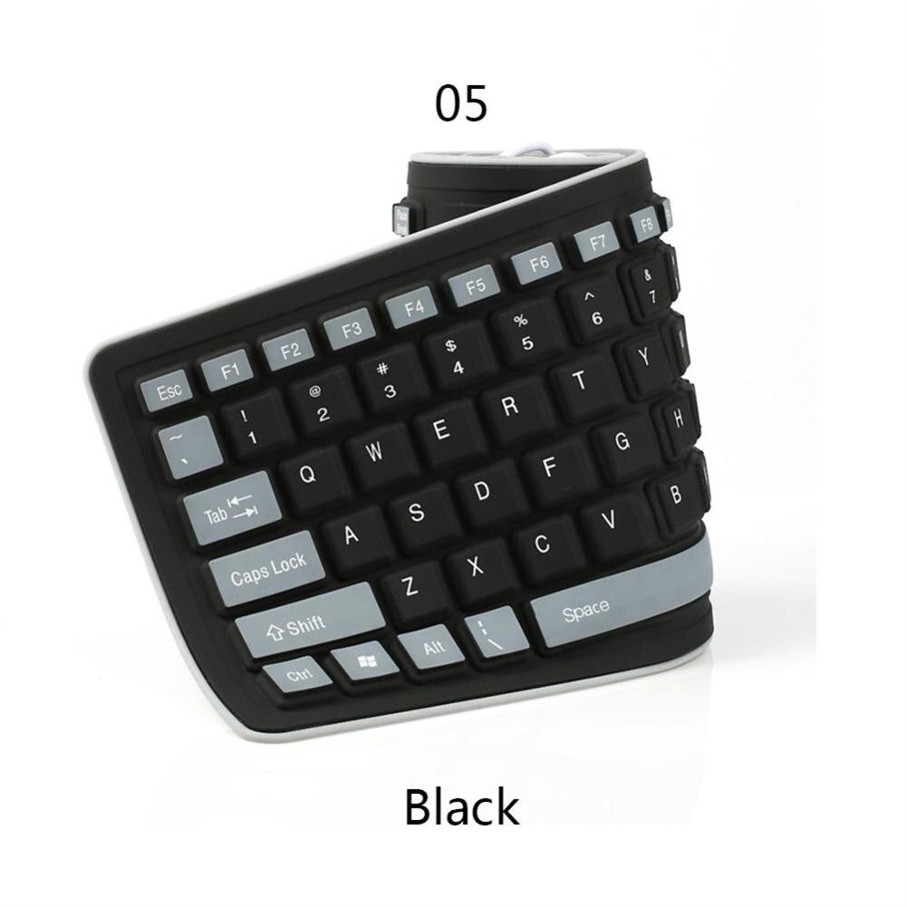 Foldable Silicone Wireless Keyboard 2.4G Usb Flexible Waterproof Slim Keyboard Universal Silent Roll Up Keypad For PC Laptop