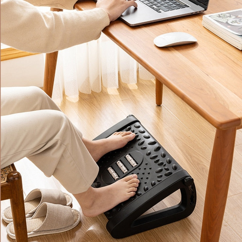 Desk Footrest,Adjustable Under,Foot Rest for Under Desk at Work with Massage,Foot Stool Under Desk 5 Height Position Adjustment