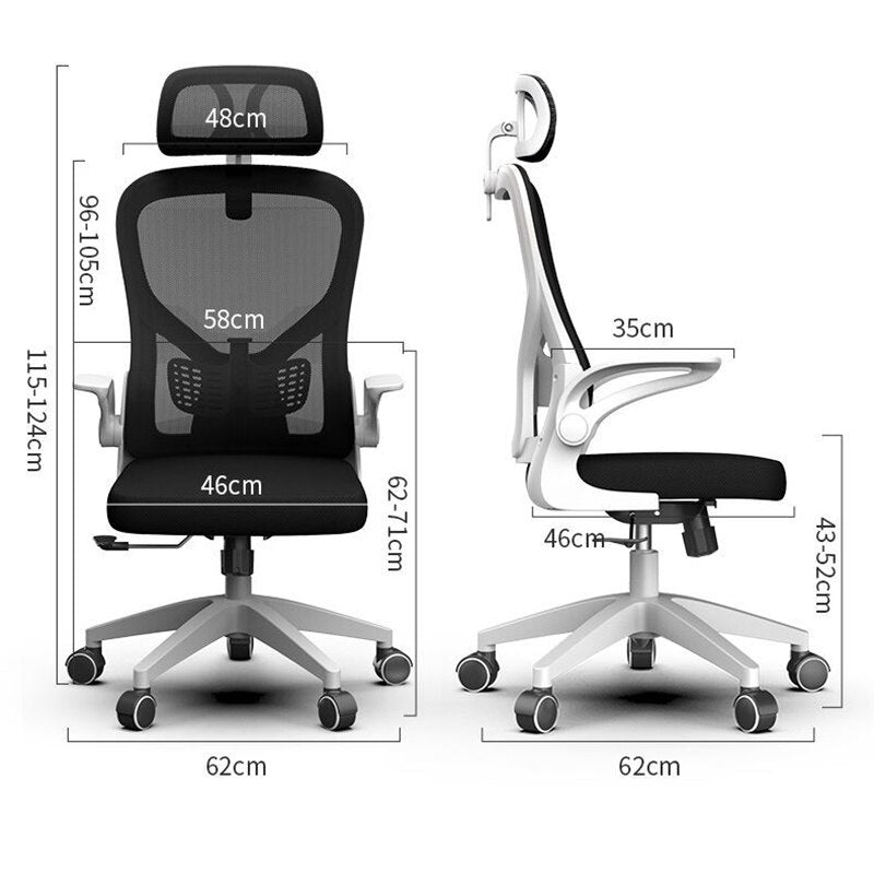 Computer Chair Home Ergonomics Office Chair Reclining Lift Swivel Chair Dormitory Student Gaming Game Seat Backrest Human Chair