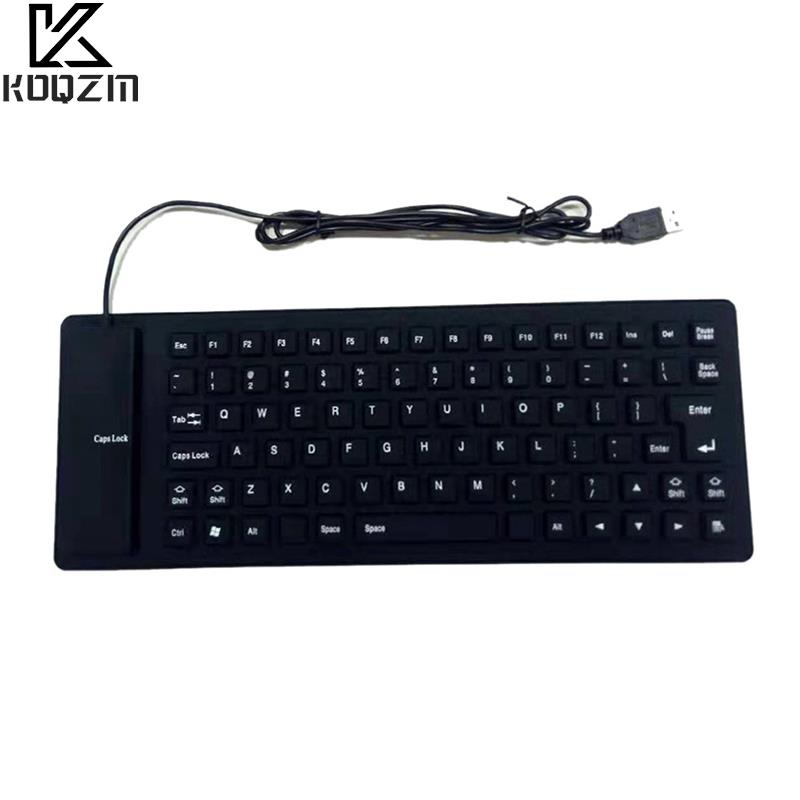 85 Keys Portable Mini USB Keyboard Flexible Waterproof Soft Silicone Gaming Keyboard Tablet Foldable Computer Keyboard Laptop