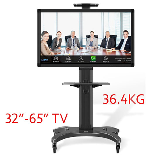 Aluminum Alloy NB AVF1500-50-1P TV Mobile Cart Free Lifting 32"-65" LED LCD Plasma TV Trolley Stand With AV Shelf Camera Holder