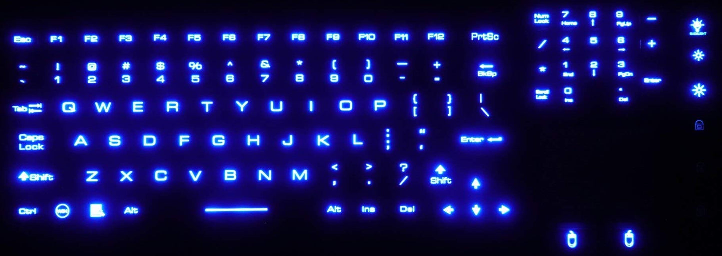 AS-I98 Silicone Backlit Keyboard with Touchpad