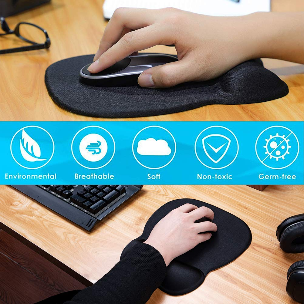 Blank Mouse Pad With Gel Wrist Rest Mouse Mat With Non-slip PU Base Gaming Mouse  Pad, Sublimation Blank Mouse Pad 
